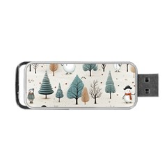 Snowman Snow Christmas Portable Usb Flash (two Sides)