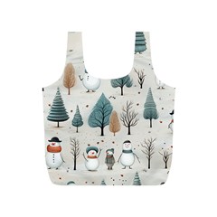 Snowman Snow Christmas Full Print Recycle Bag (s)