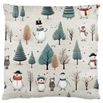 Snowman Snow Christmas Standard Premium Plush Fleece Cushion Case (Two Sides) Front