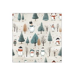 Snowman Snow Christmas Satin Bandana Scarf 22  X 22 