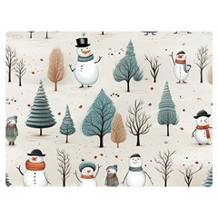 Snowman Snow Christmas Two Sides Premium Plush Fleece Blanket (baby Size)