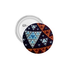 Fractal Triangle Geometric Abstract Pattern 1 75  Buttons by Cemarart