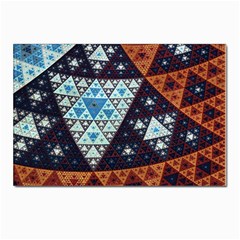 Fractal Triangle Geometric Abstract Pattern Postcard 4 x 6  (pkg Of 10)