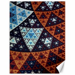 Fractal Triangle Geometric Abstract Pattern Canvas 12  X 16 