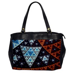 Fractal Triangle Geometric Abstract Pattern Oversize Office Handbag