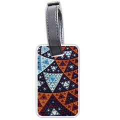 Fractal Triangle Geometric Abstract Pattern Luggage Tag (one Side) by Cemarart