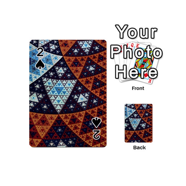 Fractal Triangle Geometric Abstract Pattern Playing Cards 54 Designs (Mini)