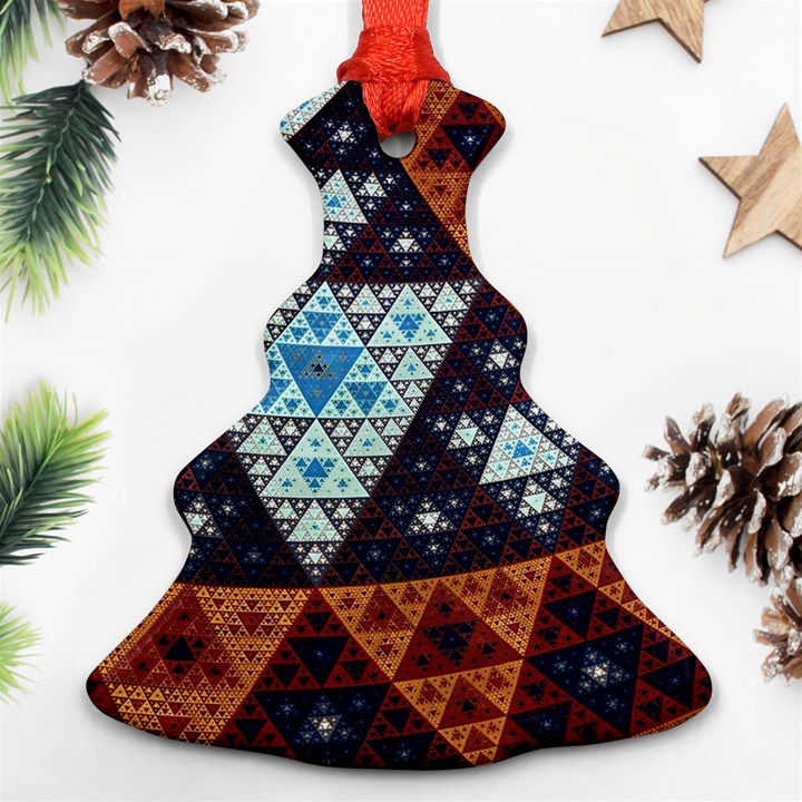 Fractal Triangle Geometric Abstract Pattern Ornament (Christmas Tree) 