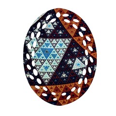 Fractal Triangle Geometric Abstract Pattern Ornament (oval Filigree)