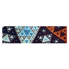 Fractal Triangle Geometric Abstract Pattern Oblong Satin Scarf (16  X 60 ) by Cemarart