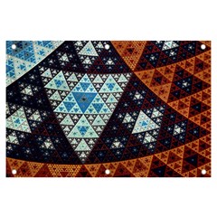 Fractal Triangle Geometric Abstract Pattern Banner And Sign 6  X 4  by Cemarart