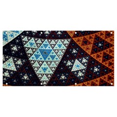 Fractal Triangle Geometric Abstract Pattern Banner And Sign 8  X 4  by Cemarart