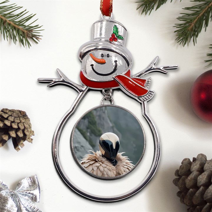 Digital Rebel  Metal Snowman Ornament