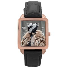 Digital Rebel 6 Rose Gold Leather Watch  by 1xmerch