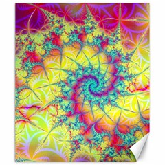 Fractal Spiral Abstract Background Vortex Yellow Canvas 20  X 24 