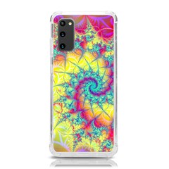 Fractal Spiral Abstract Background Vortex Yellow Samsung Galaxy S20 6 2 Inch Tpu Uv Case by Ket1n9