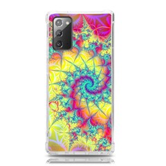 Fractal Spiral Abstract Background Vortex Yellow Samsung Galaxy Note 20 Tpu Uv Case