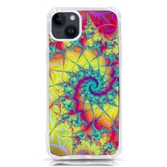 Fractal Spiral Abstract Background Vortex Yellow Iphone 14 Plus Tpu Uv Print Case by Ket1n9