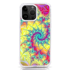 Fractal Spiral Abstract Background Vortex Yellow Iphone 14 Pro Max Tpu Uv Print Case by Ket1n9