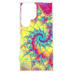 Fractal Spiral Abstract Background Vortex Yellow Samsung Galaxy S24 Plus 6 7 Inch Tpu Uv Case by Ket1n9