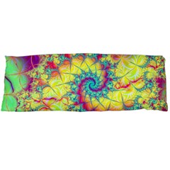 Fractal Spiral Abstract Background Vortex Yellow Body Pillow Case (dakimakura)