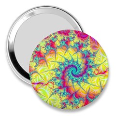 Fractal Spiral Abstract Background Vortex Yellow 3  Handbag Mirrors