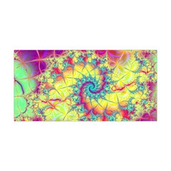 Fractal Spiral Abstract Background Vortex Yellow Yoga Headband by Ket1n9