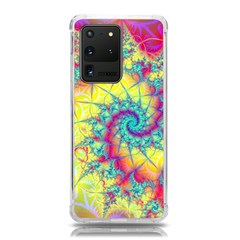 Fractal Spiral Abstract Background Vortex Yellow Samsung Galaxy S20 Ultra 6 9 Inch Tpu Uv Case