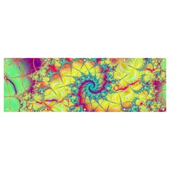 Fractal Spiral Abstract Background Vortex Yellow Banner And Sign 12  X 4  by Ket1n9