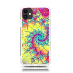 Fractal Spiral Abstract Background Vortex Yellow Iphone 11 Tpu Uv Print Case by Ket1n9