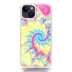 Fractal Spiral Abstract Background Vortex Yellow Iphone 14 Tpu Uv Print Case by Ket1n9