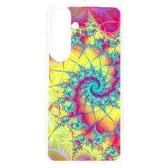 Fractal Spiral Abstract Background Vortex Yellow Samsung Galaxy S24 6 2 Inch Tpu Uv Case