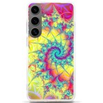 Fractal Spiral Abstract Background Vortex Yellow Samsung Galaxy S24 Ultra 6.9 Inch TPU UV Case Front