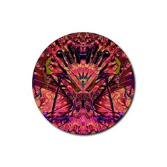 Trippy Garland Rubber Round Coaster (4 Pack)