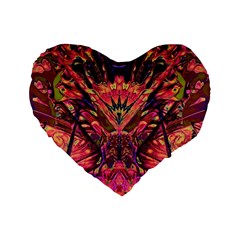 Trippy Garland Standard 16  Premium Flano Heart Shape Cushions