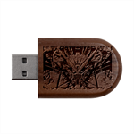 Trippy Garland Wood Oval USB Flash Drive USB