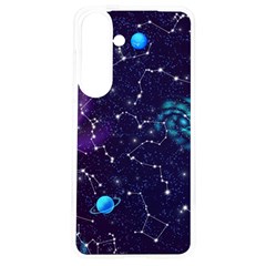 Realistic Night Sky Poster With Constellations Samsung Galaxy S24 6 2 Inch Tpu Uv Case by Ket1n9