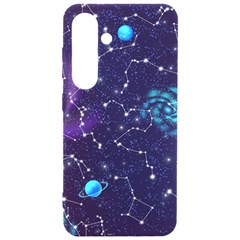 Realistic Night Sky Poster With Constellations Samsung Galaxy S24 6 2 Inch Black Tpu Uv Case by Ket1n9