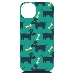 Happy Dogs Animals Pattern Iphone 14 Plus Black Uv Print Case by Ket1n9