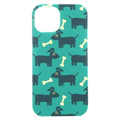 Happy Dogs Animals Pattern Iphone 15 Plus Black Uv Print Pc Hardshell Case by Ket1n9