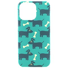 Happy Dogs Animals Pattern Iphone 15 Pro Max Black Uv Print Pc Hardshell Case