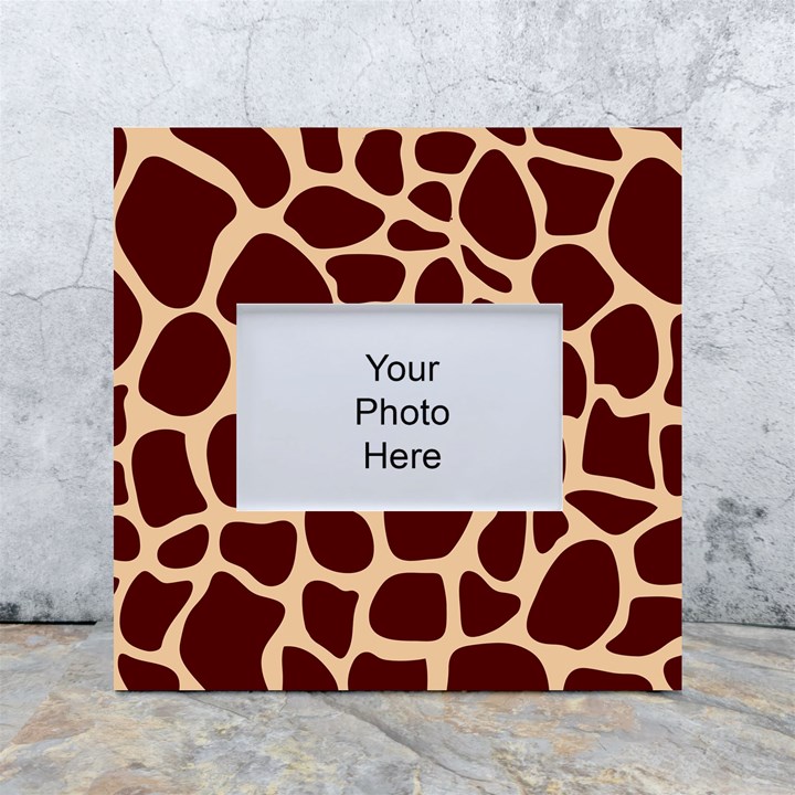 Animal Print Girraf Patterns White Box Photo Frame 4  x 6 