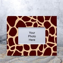 Animal Print Girraf Patterns White Tabletop Photo Frame 4 x6  by Ket1n9