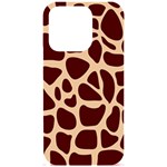 Animal Print Girraf Patterns iPhone 15 Pro Black UV Print PC Hardshell Case Front