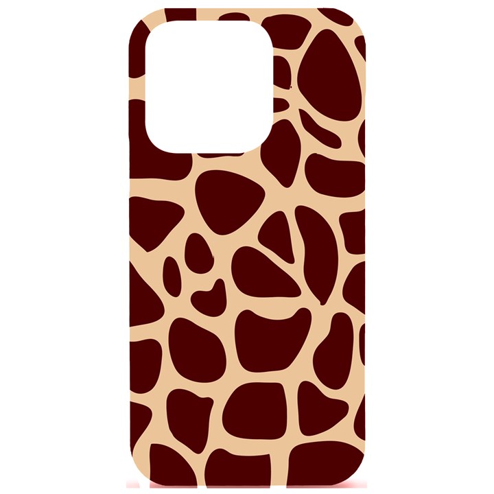 Animal Print Girraf Patterns iPhone 15 Pro Black UV Print PC Hardshell Case