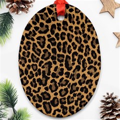 Tiger Skin Art Pattern Ornament (oval)