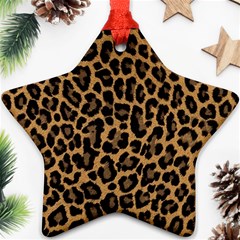 Tiger Skin Art Pattern Ornament (star)