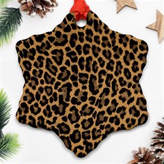 Tiger Skin Art Pattern Ornament (snowflake)