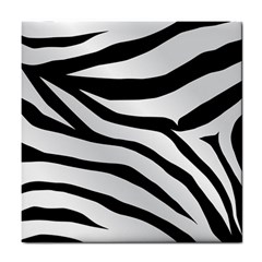 White Tiger Skin Tile Coaster