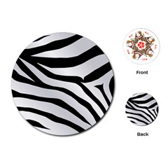 White Tiger Skin Playing Cards Single Design (round)